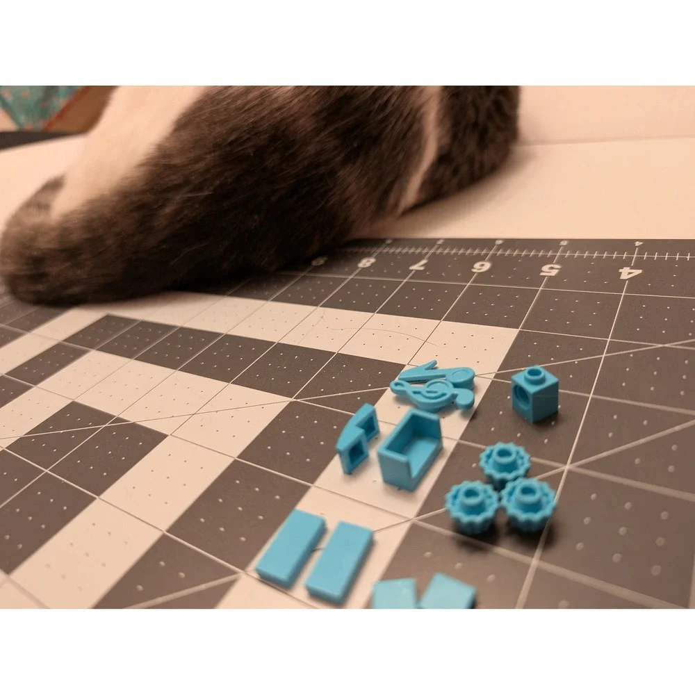 Lego Turquoise Blue Plate‎ music notes flower base 25 pieces misc replacement